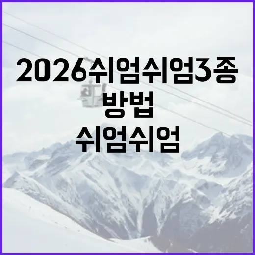 2026 쉬엄쉬엄 3종을 즐기는 방법 - 요약