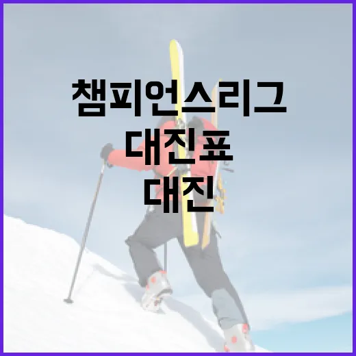 챔피언스리그 대진표를 이해하는 방법 - 요약