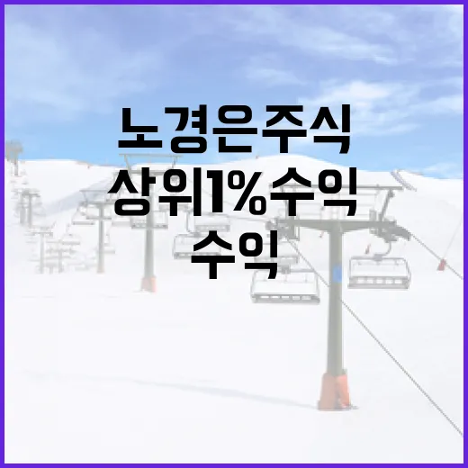 노경은 주식으로 상위 1% 수익을 올리는 방법 - 요약