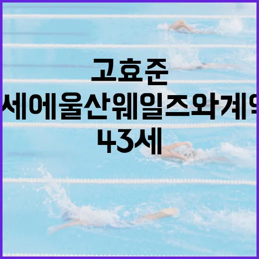 고효준 선수가 43세에 울산 웨일즈와 계약한 방법 - 요약