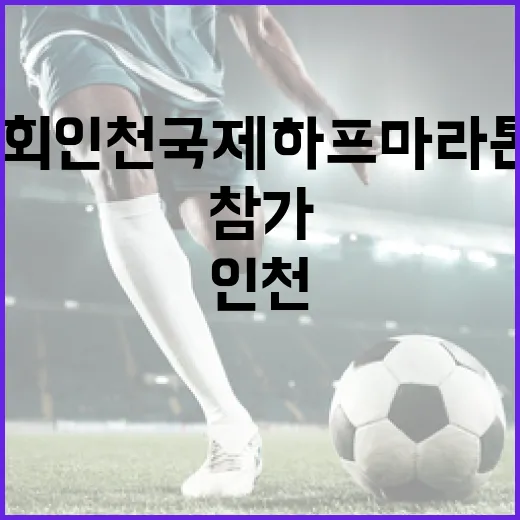 제26회 인천국제하프마라톤대회에 참가하는 방법 - 요약