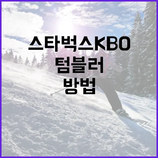 스타벅스 KBO 텀블러를 수집하는 방법 - 요약