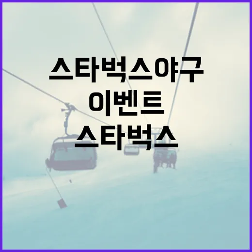 스타벅스 야구 이벤트를 최대한 즐기는 방법 - 요약