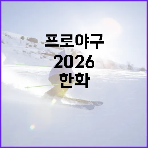 한화의 2026 프로야구 하락 전망을 대비하는 방법 - 요약