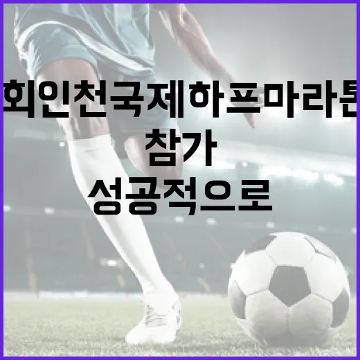 제26회 인천국제하프마라톤대회에 성공적으로 참가하는 방법 - 요약