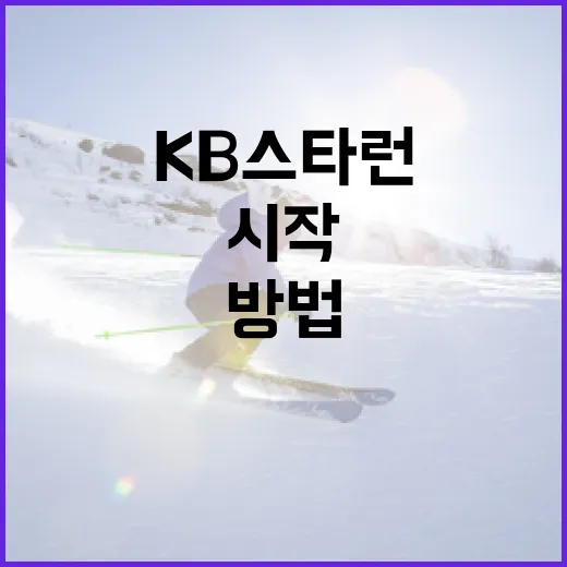 KB스타런을 시작하는 방법: 금융 생활의 새로운 패러다임 - 요약