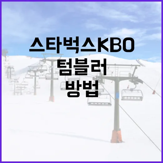 스타벅스 KBO 텀블러를 수집하는 방법 - 요약