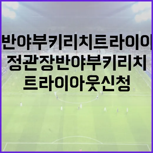 정관장 반야 부키리치 트라이아웃 신청하는 방법 - 요약