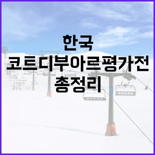 한국 코트디부아르 평가전을 총정리하는 방법 - 요약