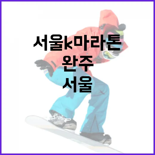 서울K마라톤을 성공적으로 완주하는 방법 - 요약