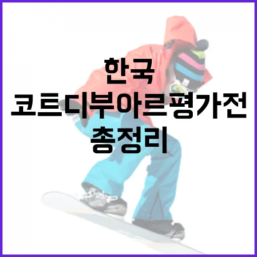 한국 코트디부아르 평가전을 총정리하는 방법 - 요약