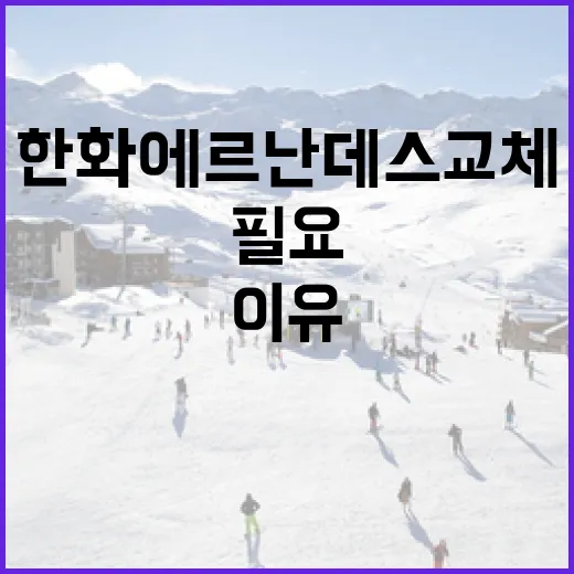 한화 에르난데스 교체가 필요한 이유와 방법 - 요약