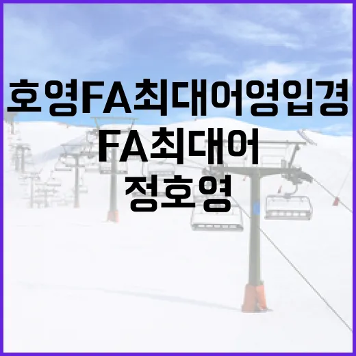 정호영 FA 최대어 영입 경쟁에 성공하는 방법 - 요약