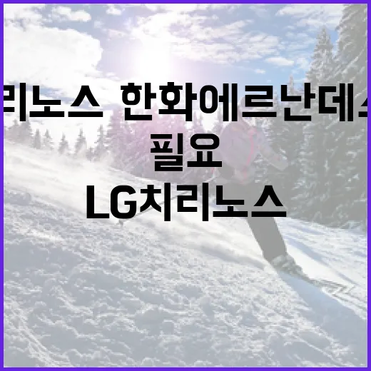 LG 치리노스·한화 에르난데스 교체가 필요한 이유와 방법 - 요약
