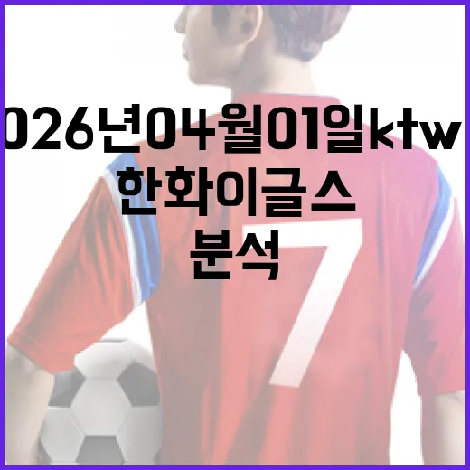 2026년 04월 01일 KT Wiz 대 한화 이글스 경기 분석 방법 - 요약