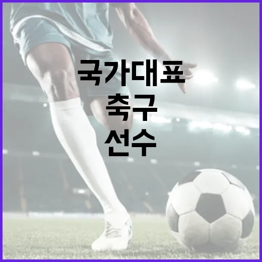 축구 국가대표 선수가 되는 방법 - 요약