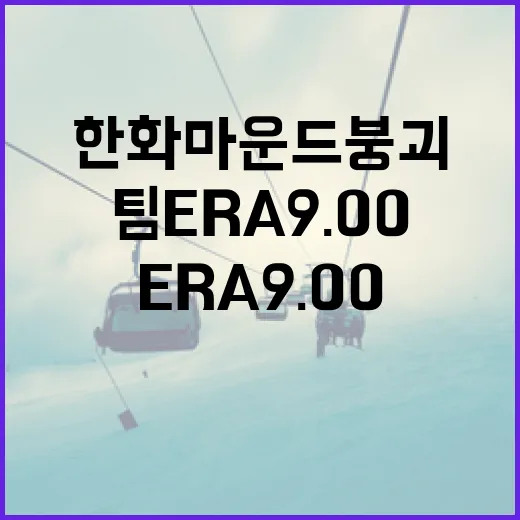 한화 마운드 붕괴를 막기 위한 전략: 팀 ERA 9.00을 개선하려면 이렇게 - 요약