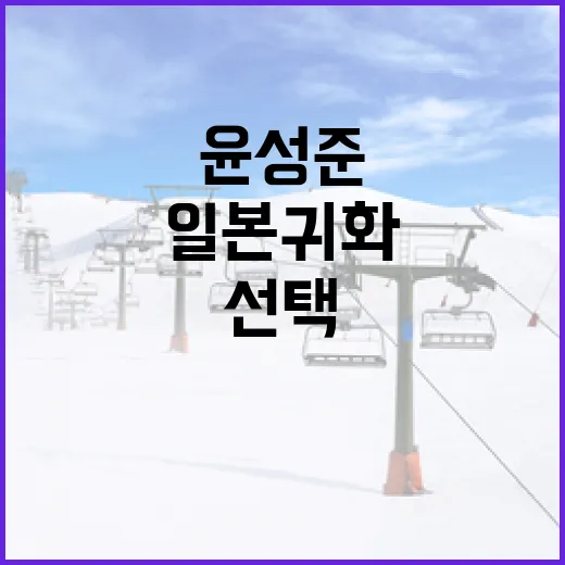 윤성준이 일본 귀화를 선택한 이유와 그 과정 알아보기 - 요약