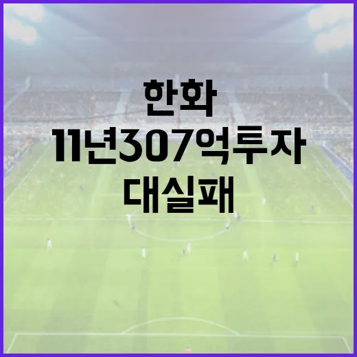 한화의 11년 307억 투자, 대실패를 피하는 방법 - 요약