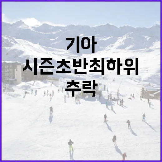 기아가 시즌 초반 최하위로 추락한 이유와 극복 방법 - 요약