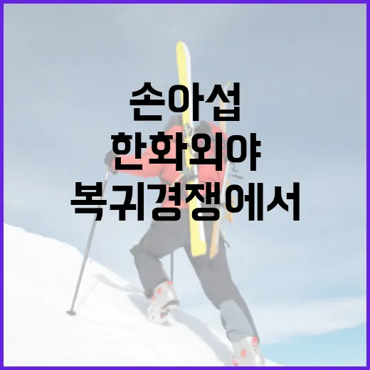 한화 외야에서 손아섭이 복귀 경쟁에서 승리하는 방법 - 요약