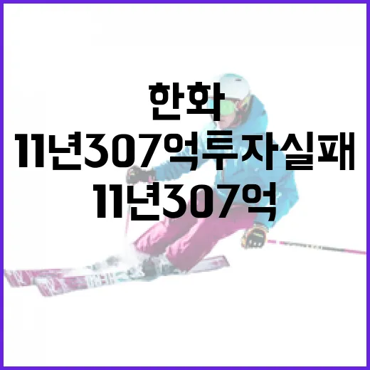한화의 11년 307억 투자 실패를 통해 배우는 교훈 - 요약