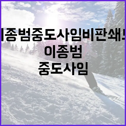 이종범 중도 사임 비판 쇄도에 대한 이해와 대처 방법 - 요약
