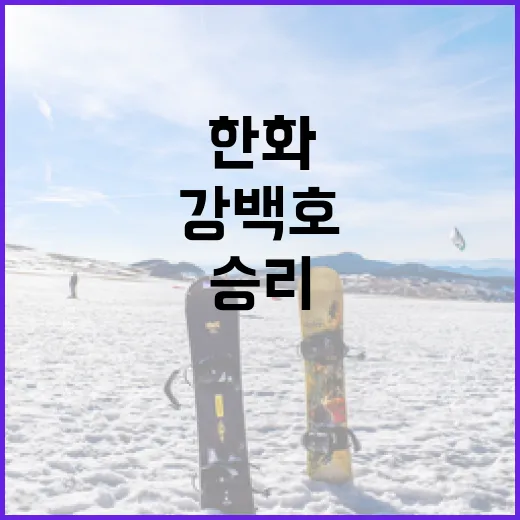 강백호 타점 1위 달성하는 방법과 한화의 승리를 이끈 전략 - 요약