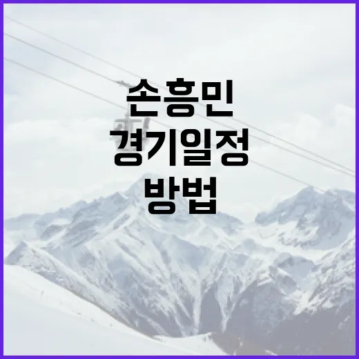 손흥민의 LAFC MLS 경기 일정을 확인하는 방법 - 요약