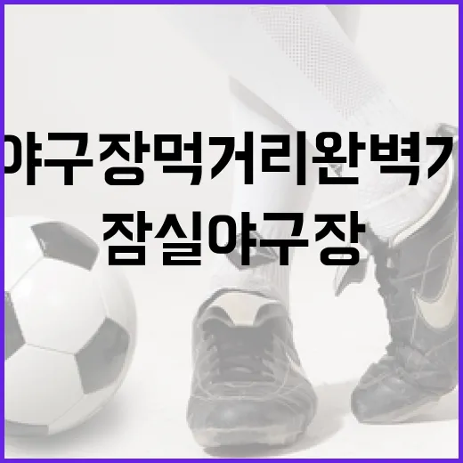 잠실야구장 먹거리 완벽 가이드: 꼭 먹어봐야 할 메뉴! - 요약