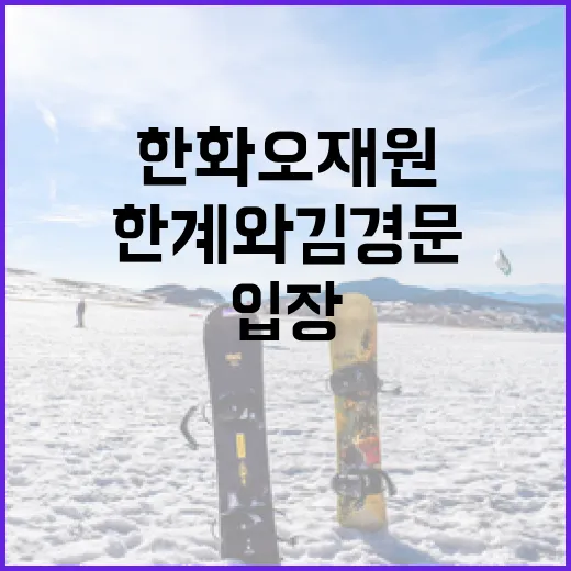 한화 오재원의 한계와 김경문의 입장을 이해하는 방법 - 요약