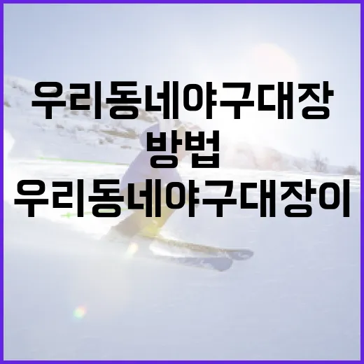 우리동네 야구대장이 되는 방법 - 요약