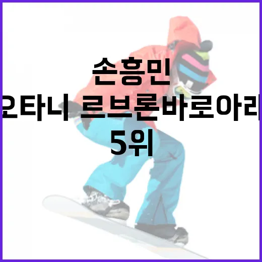 손흥민의 성공 비결: 오타니·르브론 바로 아래 5위로 도약하는 방법 - 요약