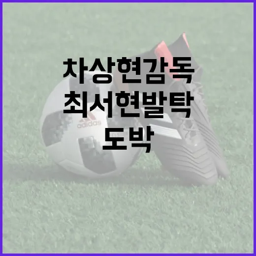 차상현 감독이 최서현 발탁으로 얻은 교훈과 도박의 의미 - 요약