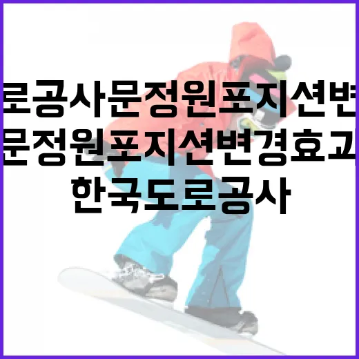 한국도로공사 문정원 포지션 변경 효과 분석 방법 - 요약