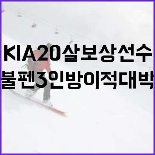 KIA 20살 보상선수 포함 불펜 3인방 이적 대박 활용법 - 요약
