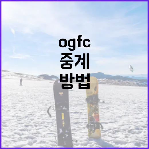 OGFC 중계를 이해하고 활용하는 방법 - 요약