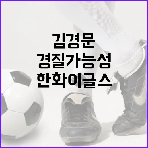 김경문 한화이글스 경질 가능성 평가하기 - 요약