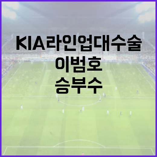 KIA 라인업 대수술: 이범호 승부수로 팀을 재정비하는 방법 - 요약