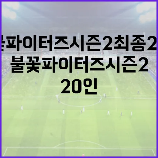 불꽃파이터즈 시즌2 최종 20인을 알아보는 방법 - 요약