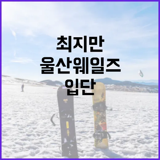 최지만이 울산 웨일즈에 입단하는 방법 - 요약
