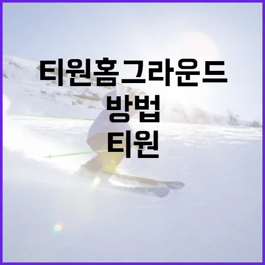 티원 홈그라운드를 최대한 활용하는 방법 - 요약