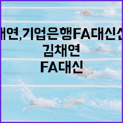 김채연, 기업은행 FA 대신 선택하는 방법 - 요약