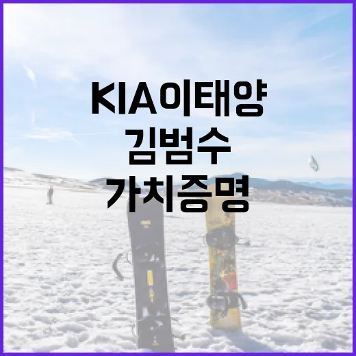 KIA 이태양과 김범수의 가치 증명하는 방법 - 요약