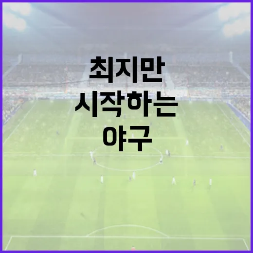 최지만의 야구 커리어를 성공적으로 시작하는 방법 - 요약