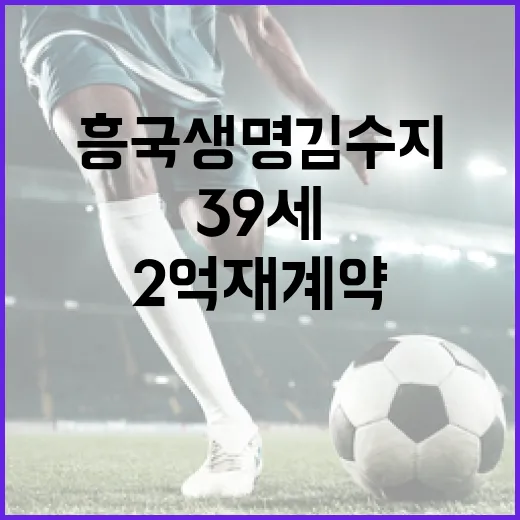 흥국생명 김수지, 39세에 2억 재계약하는 방법 - 요약