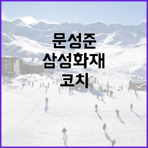 문성준 코치가 삼성화재에 합류한 방법 - 요약