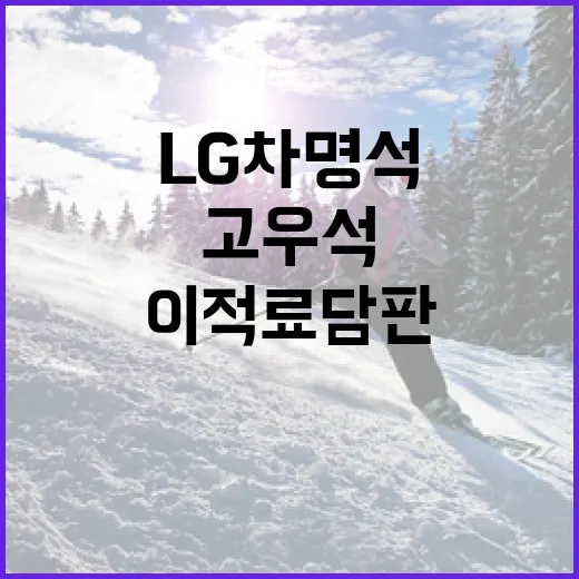 LG 차명석과 고우석의 이적료 담판을 이해하는 방법 - 요약
