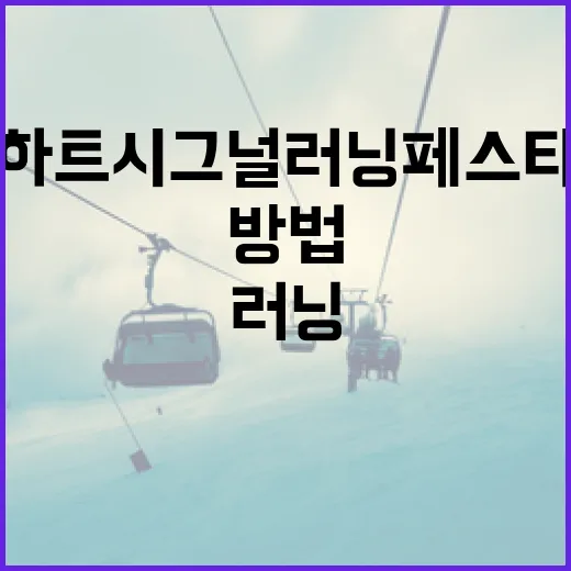 하트시그널 러닝페스타를 제대로 즐기는 방법 - 요약