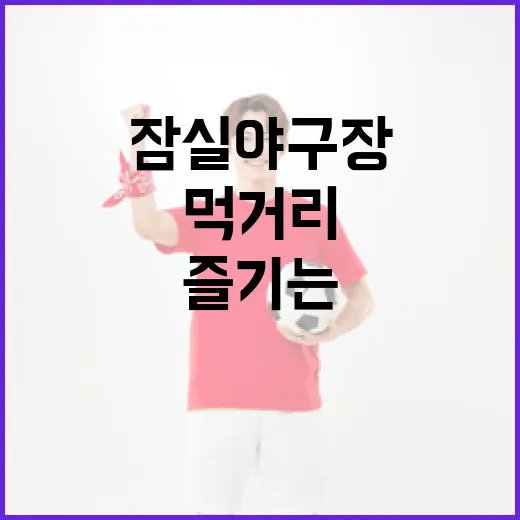 잠실야구장에서 먹거리를 즐기는 방법 - 요약